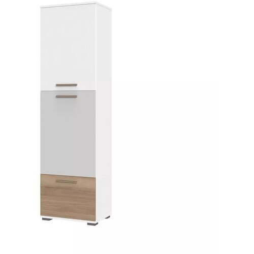 Jela VITRINA ARC F3 (VE� BARV)-Bela mat lak/perla siva mat lak/pacifik oreh Cene