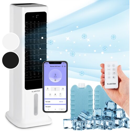 Klarstein Skytower 360 ° Smart, rashlađivač zraka, 60 W, 450 m³ / h, 6 litara, prijenosni Cijene