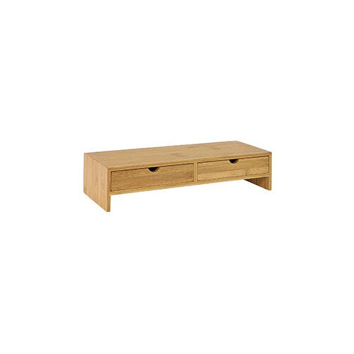 SoBuy stojalo za monitor pisalni organizator z 2 predaloma v barvi lesa v skandinavskem slogu, (20815125) Cene