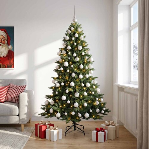  Umjetno božićno drvce s kuglicom 210 cm 300 LED lampica Cijene