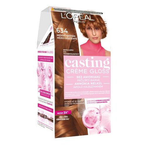 L´Oréal Paris Casting Creme Gloss barva za lase odtenek 634 Miel Marron 1 kos Cene