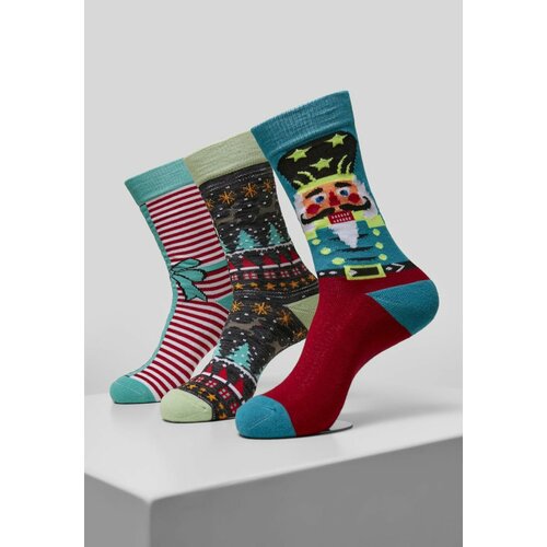 Urban Classics christmas nutcracker socks 3-Pack multicolor Slike