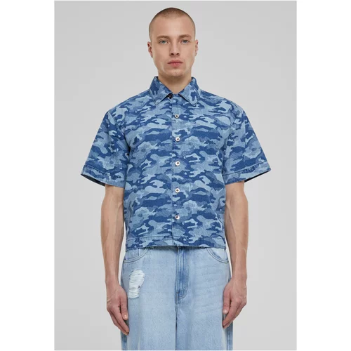 UC Men Men's shirt with print - camouflage/blue
