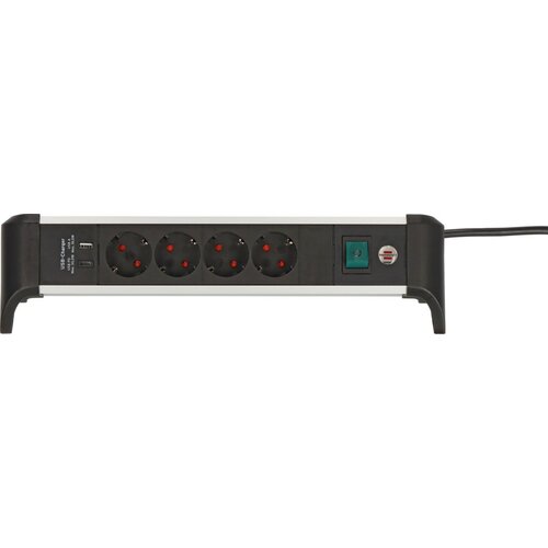  Breenstuhl 1391040420 power extension 1.8 m 4 AC outlet(s) Indoor Black, Silver Cene
