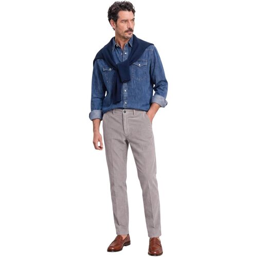 Borghese Hlače Aurelio - pantalone velluto a coste 6WPA21 26VL127 Siva Cene