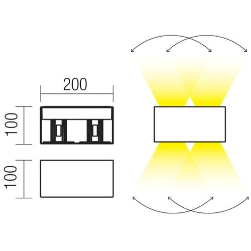  Redo 90304 - LED spolja&amp;scaron;nje zidno svetlo VARY 4xLED/5W/230V 3000K IP54 braon Slike
