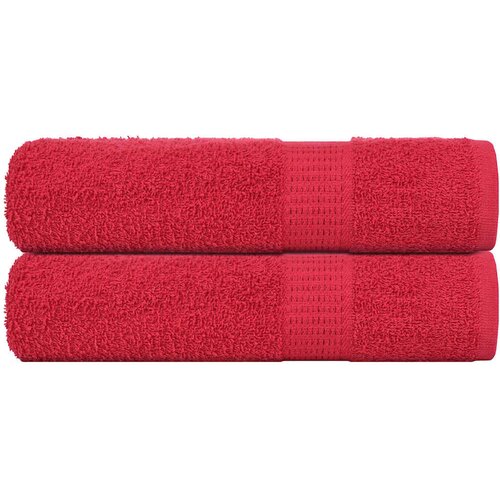 vidaXL Ručnici za kupanje ŽABA 2 kom. Crveni 100x150 cm 360 g/m² - Crvena 100 x 150 cm 2 Cene