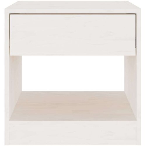 VidaXL noćni ormarići 2 kom bijeli 40 x 31 x 40 cm od masivne borovine Slike