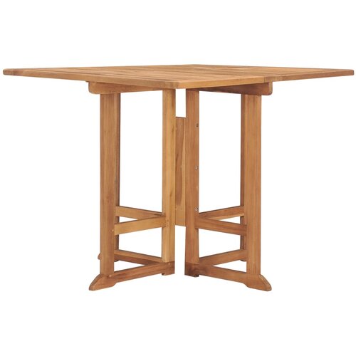  Sklopivi vrtni blagovaonski stol 90x90x75 cm masivna tikovina Slike