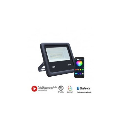 Bb Link led reflektor BR-FL30W-04AZ crni rgb/ww/cw bluetooth Cene
