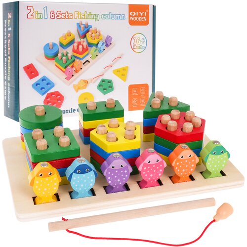  Drvena edukativna slagalica + pecanje Cijene