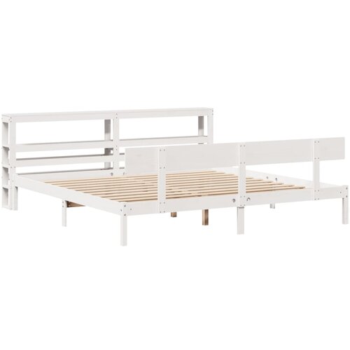 vidaXL Okvir kreveta bez madraca bijeli 180x200 cm od masivne borovine Cene
