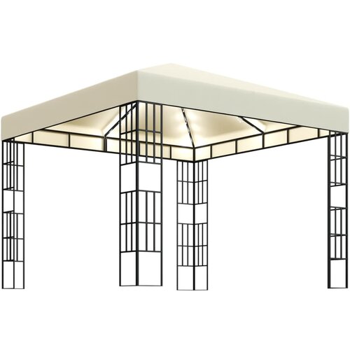  Paviljon z LED lučkami 3x3 m krem Cene