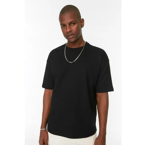 Trendyol Black Men's Oversize Crew Neck Short Sleeve T-shirt