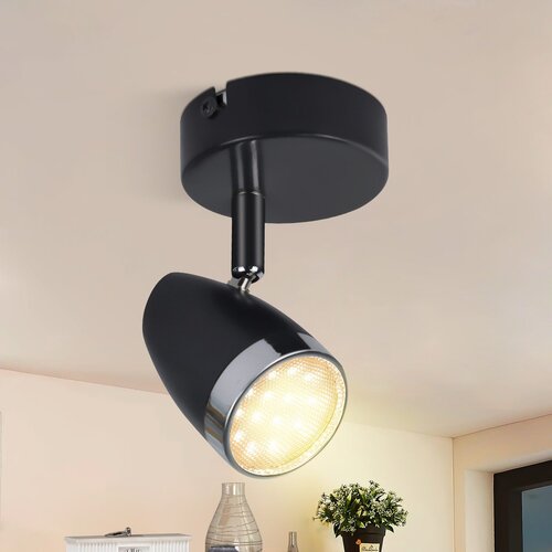 Nettlife LED stropna svetilka, 1 moderna žarnica, 4W, črna, toplo bela, 3000K, nastavljiva 350°, (22116628) Cene