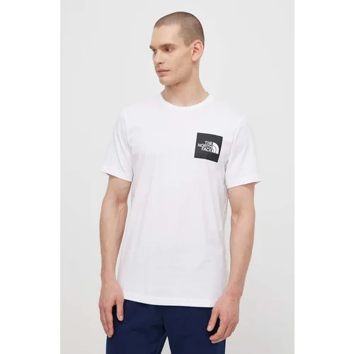 The North Face Bombažna kratka majica M S/S Fine Tee moška, bela barva, NF0A87NDFN41