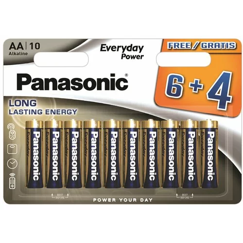 Panasonic baterije LR6EPS/10BW 6+4F Alkal. Everyday Power