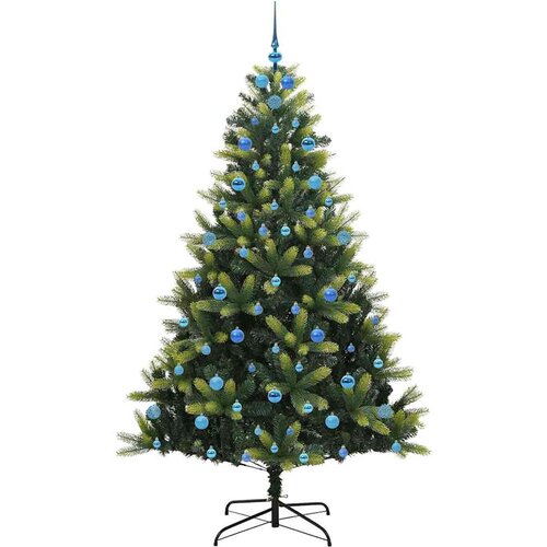  Umjetno savitljivo božićno drvce s 300 LED dioda Zelena 210 cm Slike