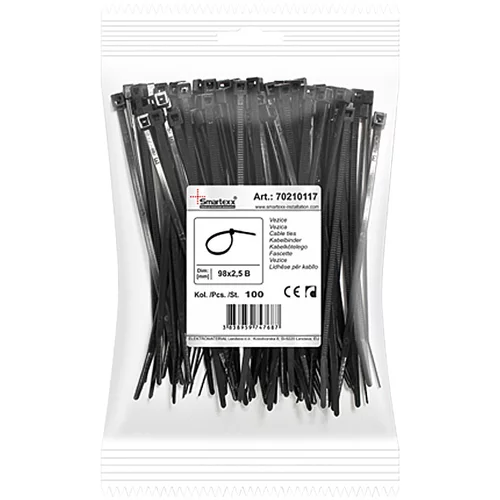 x Kabelske vezice (črne barve, 100 x 2,5 mm, 100 kosov)