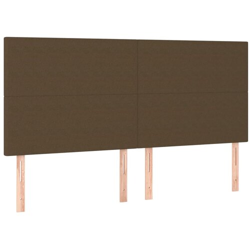 Maison Chic Posteljno vzglavje - Vzglavna omarica 4 kosa temno rjav 90x5x78/88 cm blago, (22078174) Cene