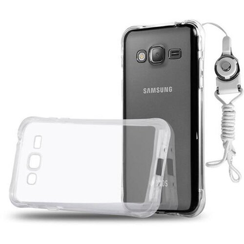 Cadorabo Ohi&scaron;je, združljiv s Samsungom v polnem prozornem - majhnem za&scaron;čitnem pokrovu pasu, narejen iz fleksibilnega silikona TPU s pasom, (20590295) Cene