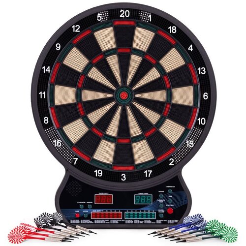  Elektronička pikado ploča s LCD zaslonom 42 cm &amp;ndash; 27 igara, set s 12 strelica Slike