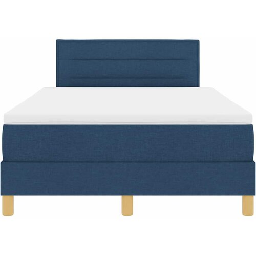  LED Box Spring Krevet s LED trakama Plava 120 x 190 cm tkanina Slike
