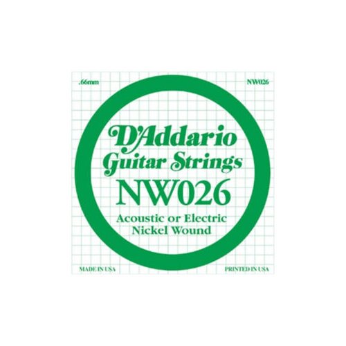  ŽICE ZA EL. GITARU D&rsquo;addario NW026 single (pojedinačna) Cijene