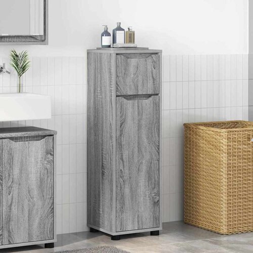 vidaXL Kopalni&scaron;ka omarica s predalom Siva Sonoma 30,5 x 30 x 101 cm Cene