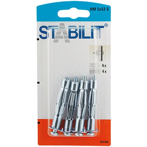 STABILIT Kovinski zidni vložki za votle prostore Stabilit HM 5 X 52 S (premer vrtine: 10 mm, dolžina vložka: 52 mm, 4 kosi, M5) Cene