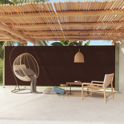 vidaXL Uvlačiva bočna tenda za terasu 200 x 600 cm smeđa Cijene