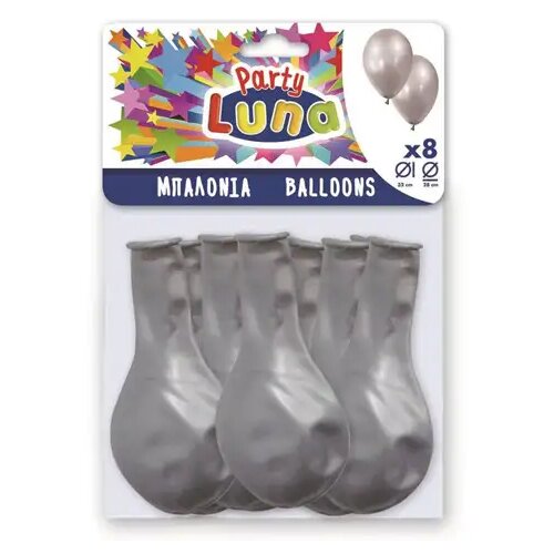 Luna 8-delni set srebrnih balonov za zabavo Cene