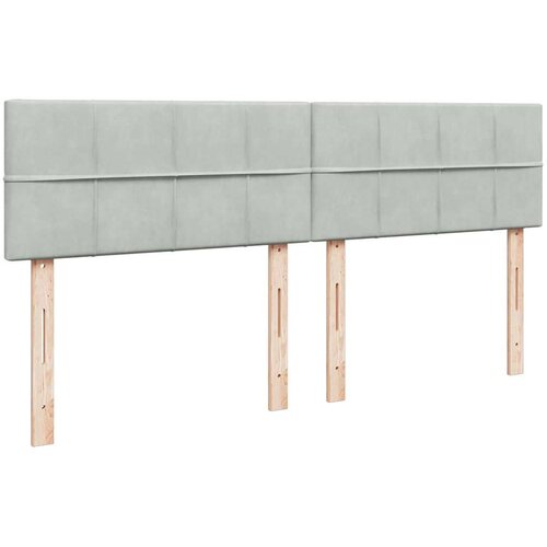 VidaXL Okvir kreveta s madracima svijetlosivi 180x200cm bar&amp;scaron;unasti Slike