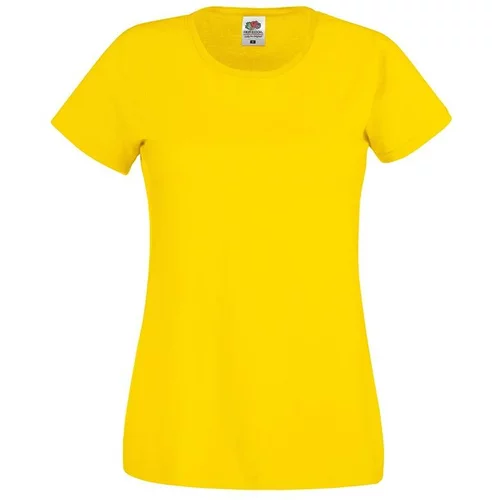 Fruit Of The Loom Yellow Women's T-shirt Lady fit Original