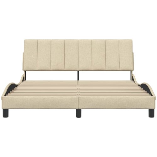  Okvir za krevet bez madraca Hanko krem 160x200 cm od tkanine Slike