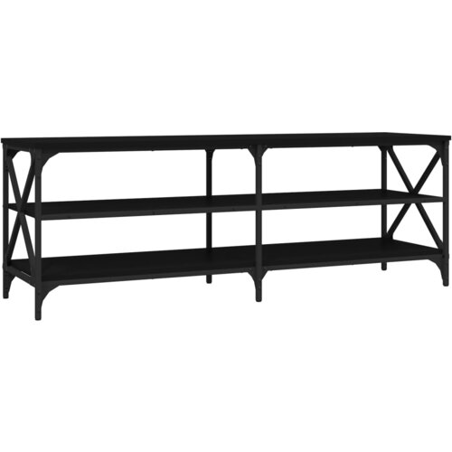 Maison Chic TV omarica - TV enota - Televizijska omarica črna 140x40x50 cm inženirski les, (21701342) Cene
