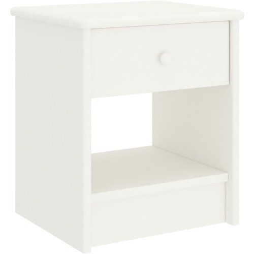 The Living Store Nočna omarica bela 35x30x40 cm trdna borovina - Nočna Omarica, (21432144) Slike