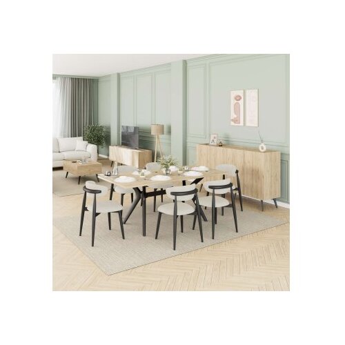 Hanah home Luna Oak Dining Table Cene