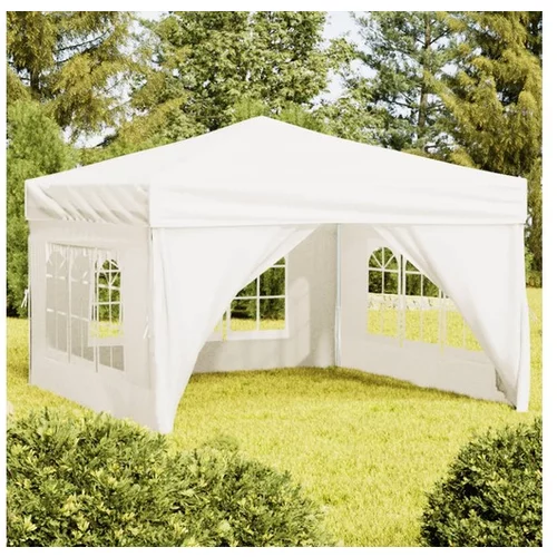  Zložljiv vrtni šotor s stranicami krem 3x3 m
