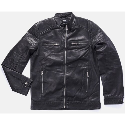 Gemre Black men's faux leather jacket Guertin Cene
