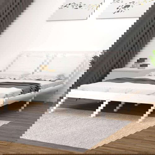  Posteljni okvir bel iz trdnega lesa 180x200 cm 6FT, (20643575) Slike