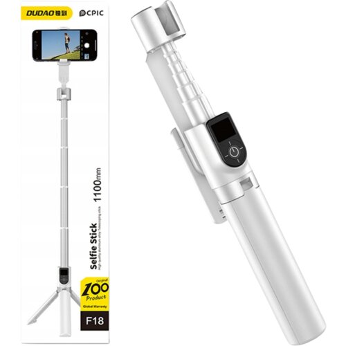 Dudao SELFIE STICK TELESKOPSKA PALICA S TRINOŽNIKOM BELA ZA TELEFON, (22007535) Cene