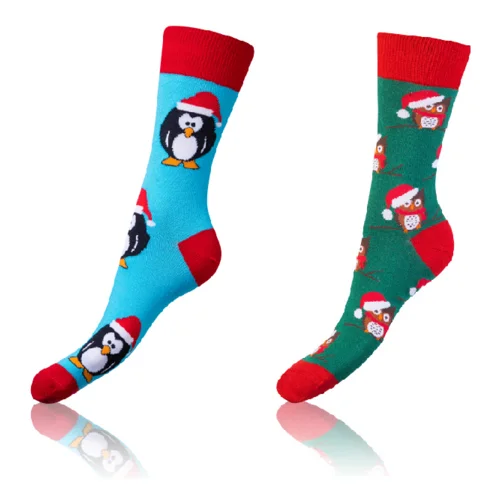 Bellinda CRAZY SOCKS 2x - Cheerful Socks 2 Pairs - Light Blue - Green Bellinda CRAZY SOCKS 2x - Cheerful Socks 2 Pairs - Light Blue - Green