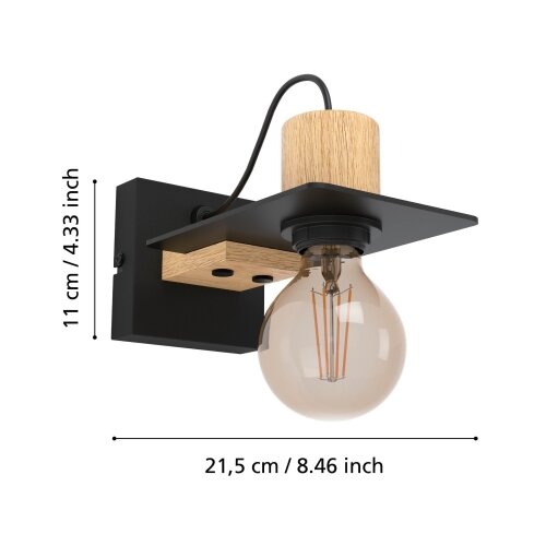 Eglo 43753 - zidna svetiljka bramerton 1xE27/40W/230V Slike