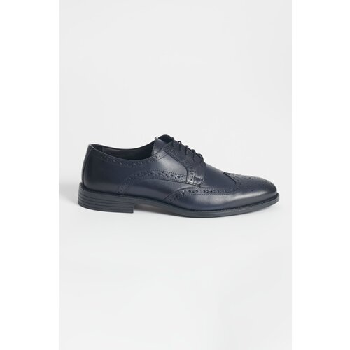 ALTINYILDIZ CLASSICS Men's Navy Blue 100% Leather Classic Shoes Slike