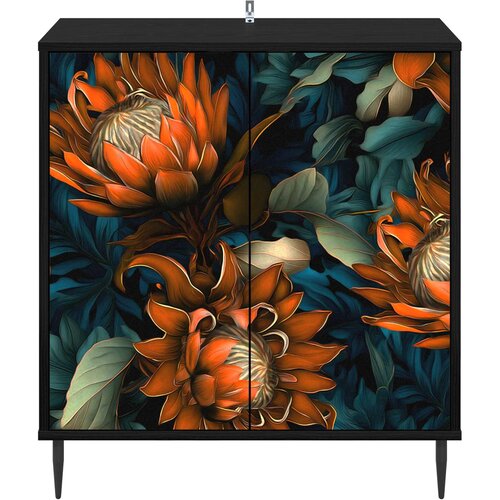  Kreveta LOCHEM Crni hrast 69 x 33 x 76 cm Konstruirano drvo Slike
