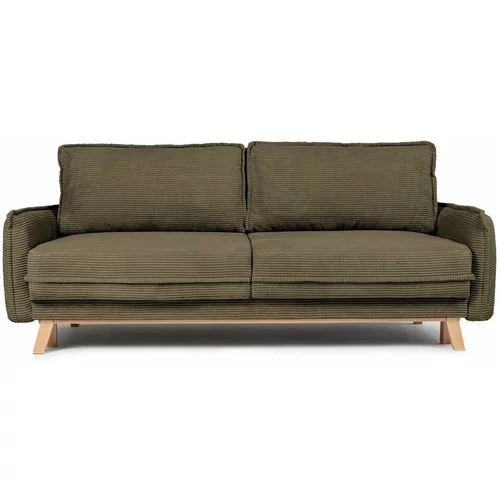 Bonami Selection Svijetlo zelena sklopiva sofa od samta 218 cm Tori –