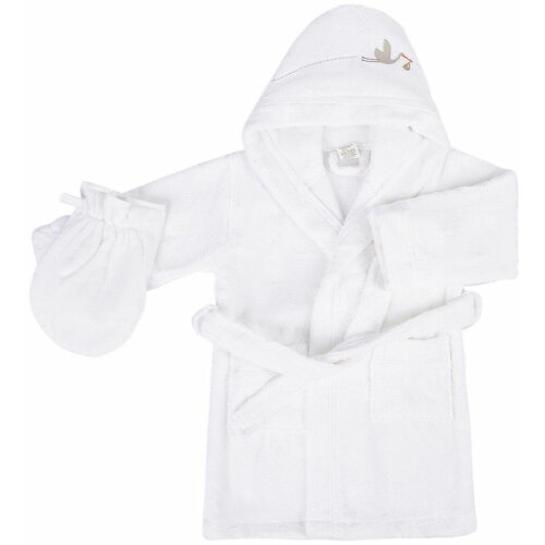 bebemarin - white white kid's bathrobe Slike
