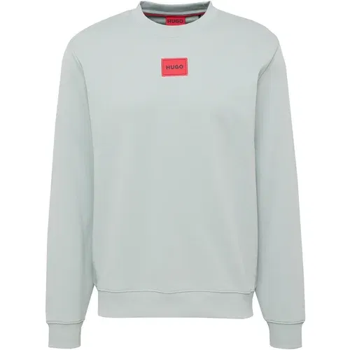 Hugo Sweater majica 'Diragol' bazalt siva / crvena / crna