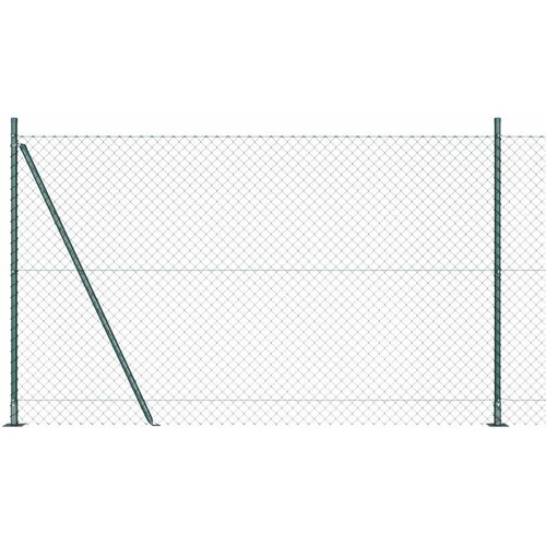 vidaXL Ograda od lančane mreže s 7 flandriranih stupova 1.6x10 m od galvaniziranog čelika Cijene